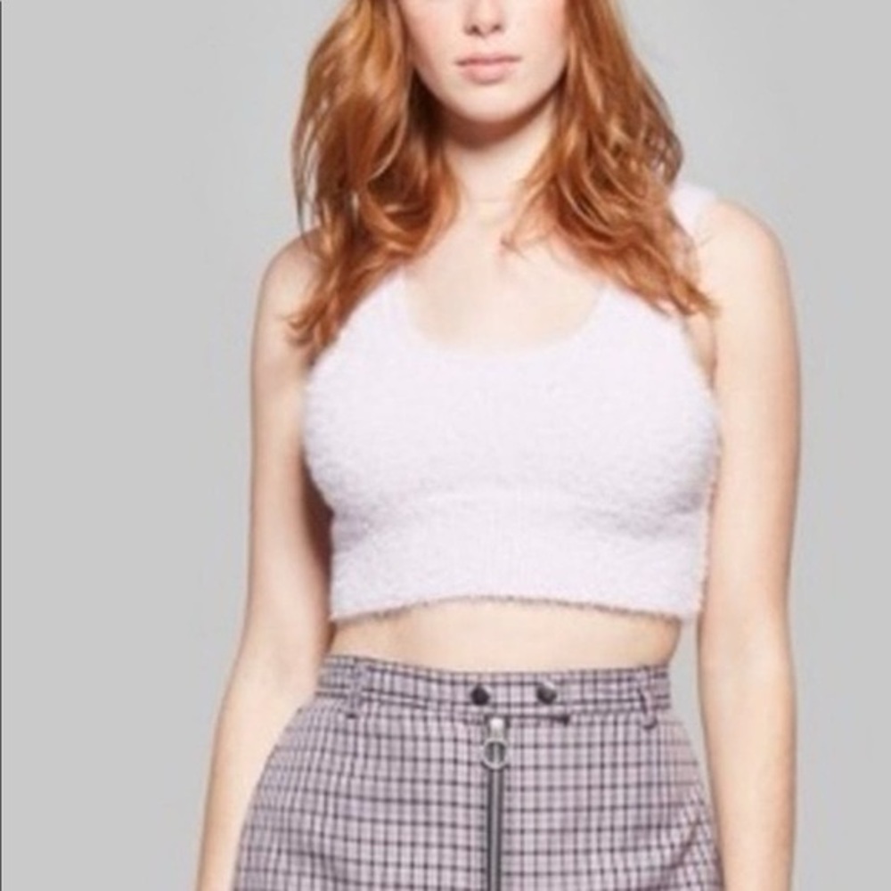Wild Fable Lavender Fuzzy Crop Top Plus Size XXL